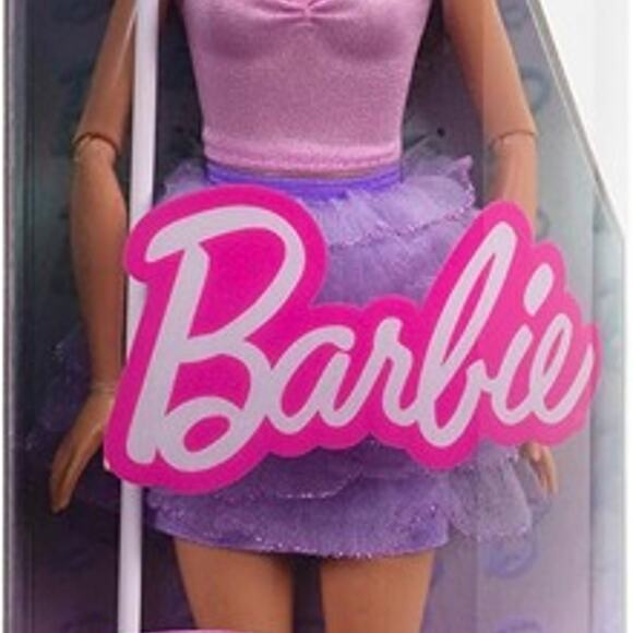 Barbie Fashionistas Doll #228, Blind Doll Wearing Pink Top and Ruffled Skirt - Picture 5 of 7